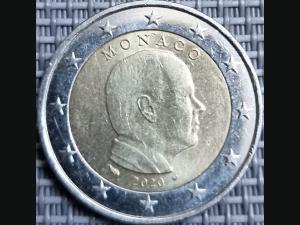 Pièce de 2 euros Prince Rainier Monaco 2020