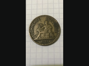 Pièce Française Bon pour 2 Francs 1921