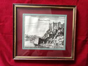 Gravure au burin 17ème par Mérian Matthaüs "le vieux" (1593-1650)