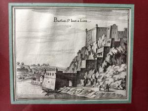 Gravure au burin 17ème par Mérian Matthaüs "le vieux" (1593-1650)