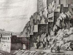Gravure au burin 17ème par Mérian Matthaüs "le vieux" (1593-1650)