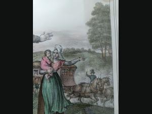 Lithographie de Charpentier " Femme de Nogent-le-rotrou " époque Restauration .