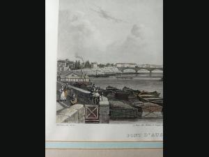 Gravure à l'aquatinte époque Louis Philippe par Martens.F (1806-1885).