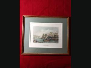 Gravure colorisée époque Louis Philippe sur acier. Avignon