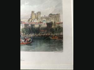 Gravure colorisée époque Louis Philippe sur acier. Avignon