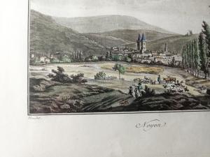 Gravure à l'aquatinte début 19éme (1804) par Thomas-Charles Naudet.