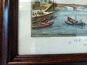 Gravure à l'eau forte en couleur 1782 de J.F.Eustache de Saint-Far (1746-1822).