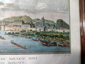 Gravure à l'eau forte en couleur 1782 de J.F.Eustache de Saint-Far (1746-1822).