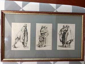 lot de 6 Gravures a l'eau-forte tirage 19e de Jacques Callot(1592–1635)