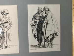 lot de 6 Gravures a l'eau-forte tirage 19e de Jacques Callot(1592–1635)