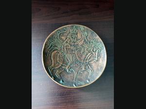 Ancienne coupelle roi Gradlon en bronze imaginée par Pierre Toulhoat