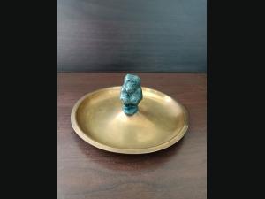 Coupelle,vide poche en bronze , Art Déco , signée Holger Fridericias , année 30.