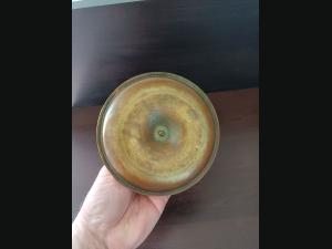 Coupelle,vide poche en bronze , Art Déco , signée Holger Fridericias , année 30.