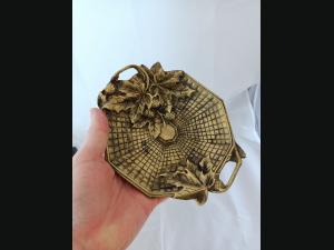Vide poche en bronze , attribué à J. Van Neste , début 20e.