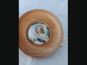 2 portraits miniatures ,le roi de Rome et Francis George Hare.