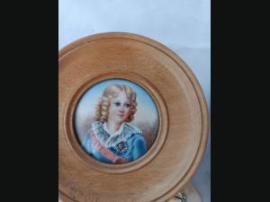 2 portraits miniatures ,le roi de Rome et Francis George Hare.