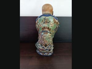 Statue en céramique émaillée du célèbre immortel taoïste "Shou Lao"