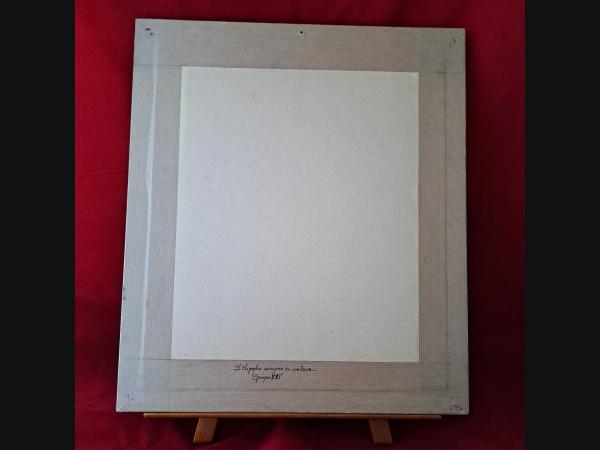 Lithographie anonyme ,19e siècle en couleur . Les joueurs de bouchon
