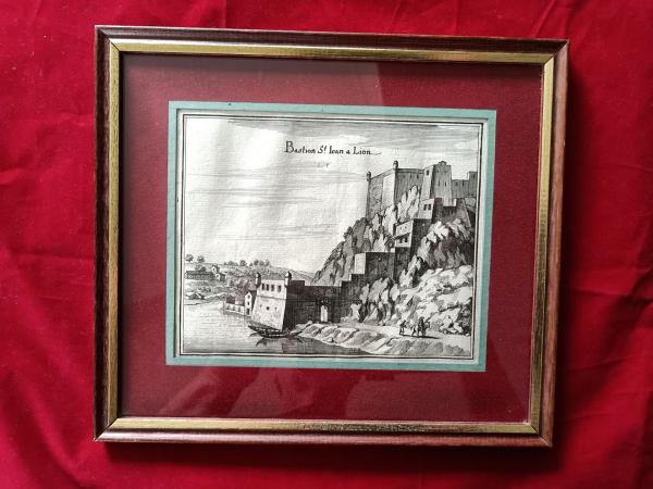 Gravure au burin 17ème par Mérian Matthaüs "le vieux" (1593-1650)
