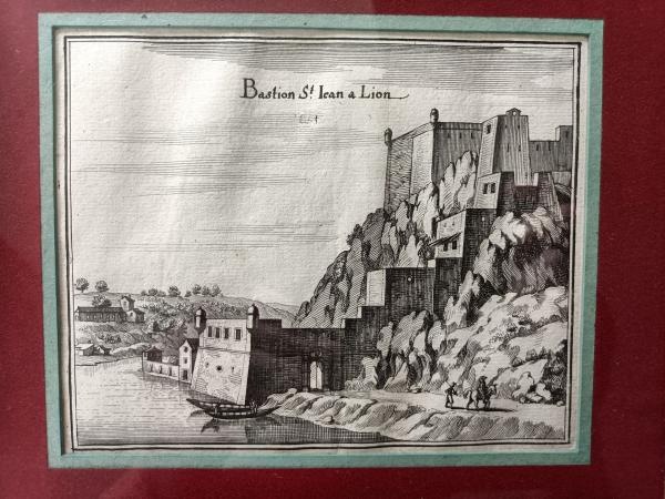 Gravure au burin 17ème par Mérian Matthaüs "le vieux" (1593-1650)