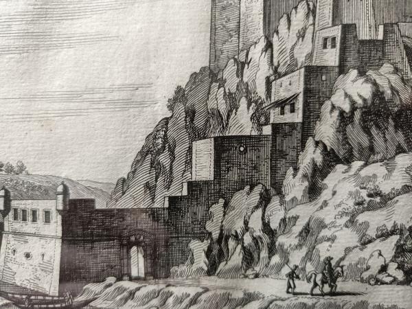 Gravure au burin 17ème par Mérian Matthaüs "le vieux" (1593-1650)