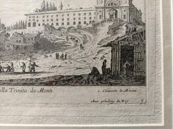Eau forte originale 17ème par Israël Silvestre (1621-1691)