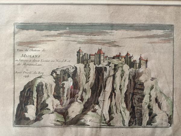 Gravure colorisée au burin sur cuivre ,par Nicolas De Fer (1646-1720).