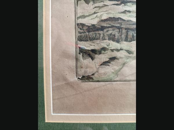 Gravure colorisée au burin sur cuivre ,par Nicolas De Fer (1646-1720).