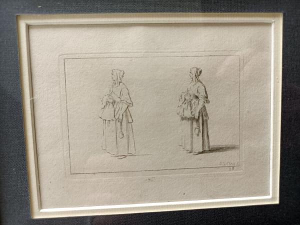 Eau forte originale 17ème par Sébastien Leclerc (1637-1714)