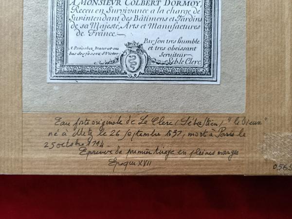 Eau forte originale 17ème par Sébastien Leclerc (1637-1714)
