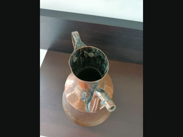 Ancienne théière ou aiguière Turc ,oriental ,en cuivre ,3 litres.