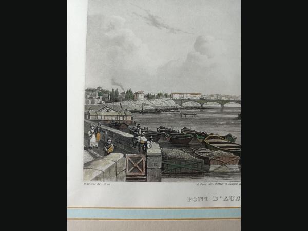 Gravure à l'aquatinte époque Louis Philippe par Martens.F (1806-1885).