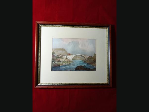 Lithographie originale aquarellée 1835 par Alexandre Debelle (1805-1897).