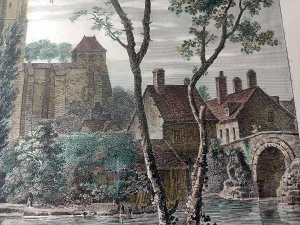Grande gravure au burin debut 19éme par C.F. Fortier d'après J.M.S. Bence
