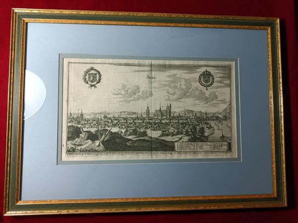 Gravure originale 17ème au burin par Mérian Matthaüs (1593-1650)