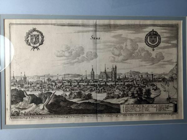 Gravure originale 17ème au burin par Mérian Matthaüs (1593-1650)