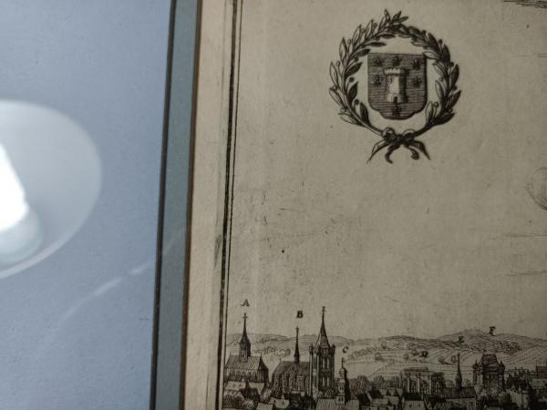 Gravure originale 17ème au burin par Mérian Matthaüs (1593-1650)