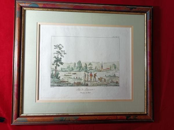 Gravure originale à l'eau forte début 19éme (1804) par Thomas-Charles Naudet.