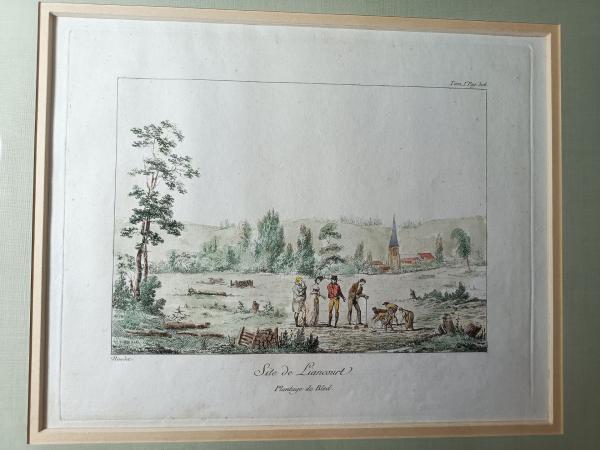 Gravure originale à l'eau forte début 19éme (1804) par Thomas-Charles Naudet.