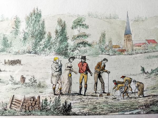Gravure originale à l'eau forte début 19éme (1804) par Thomas-Charles Naudet.