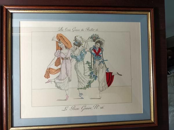 Lot de 2 Gravures fin 19ème début 20ème "Le bon genre n°25 et 26"