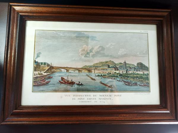 Gravure à l'eau forte en couleur 1782 de J.F.Eustache de Saint-Far (1746-1822).