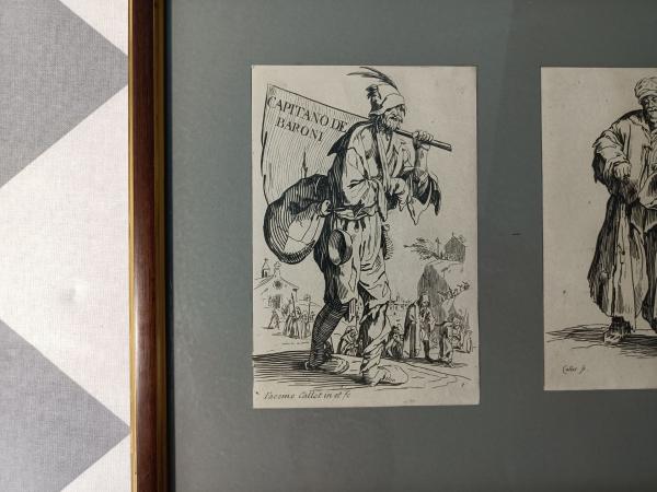 lot de 6 Gravures a l'eau-forte tirage 19e de Jacques Callot(1592–1635)