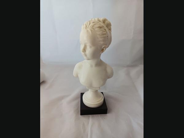 Buste en cire "Louise Brongniart" de Miguel Embil ,d'après J.A Houdon