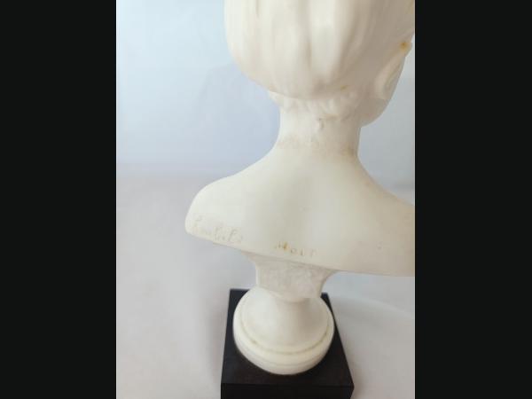 Buste en cire "Louise Brongniart" de Miguel Embil ,d'après J.A Houdon