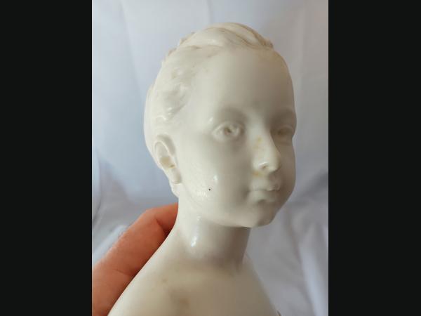 Buste en cire "Louise Brongniart" de Miguel Embil ,d'après J.A Houdon