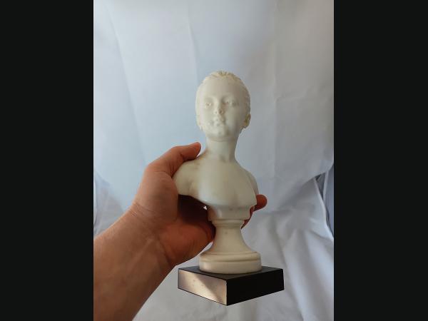 Buste en cire "Louise Brongniart" de Miguel Embil ,d'après J.A Houdon