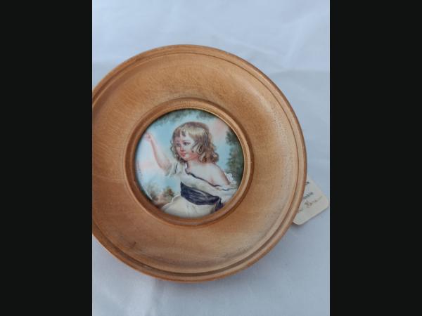 2 portraits miniatures ,le roi de Rome et Francis George Hare.