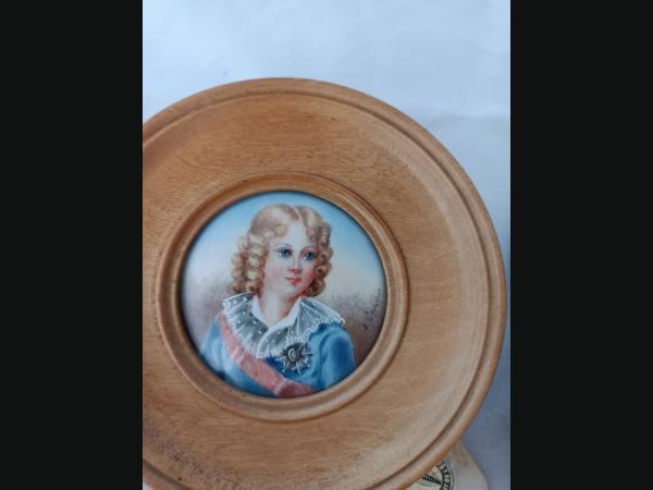 2 portraits miniatures ,le roi de Rome et Francis George Hare.