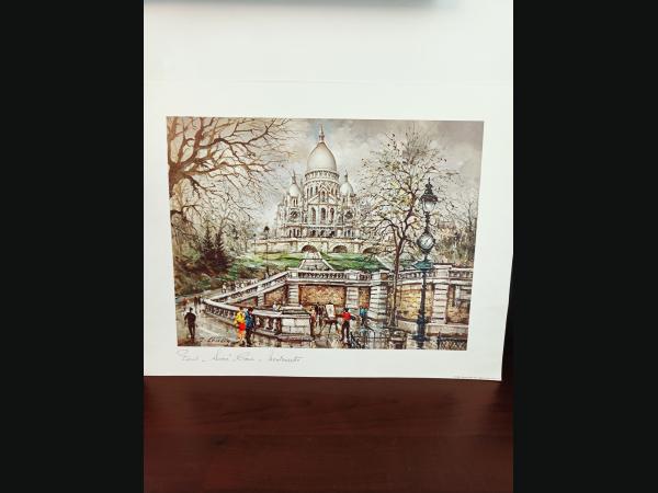 4 lithographies de Jacques Chardon ( vues de Paris) éditions de 1980 à1989.